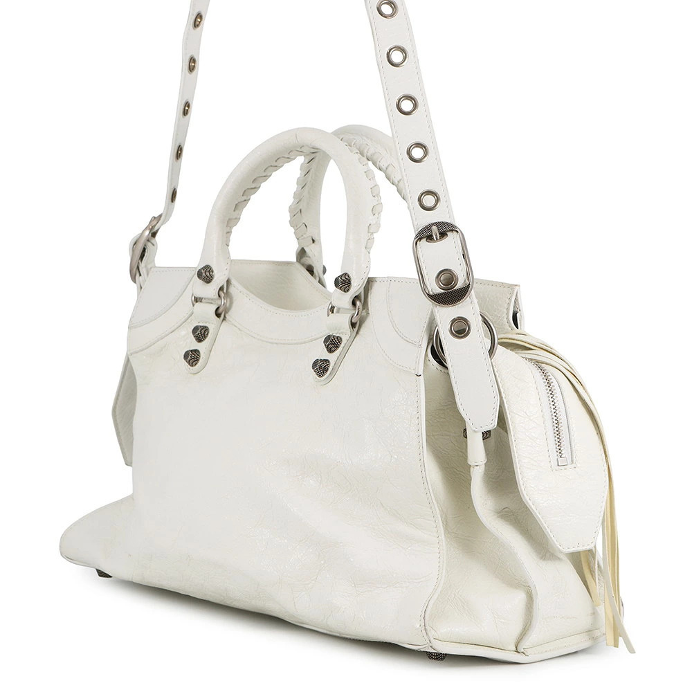 Balenciaga Bag White Neo Handbag Cagol City Leather